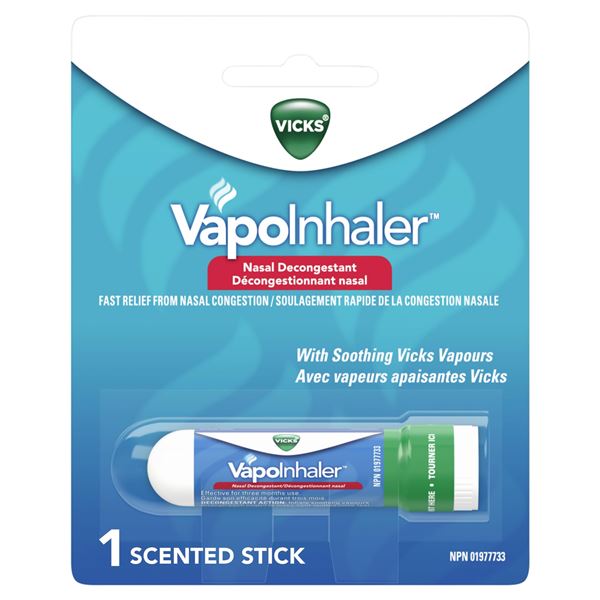 NEW 2 X 0.2ML VICKS VAPOINHALER NASAL DECONGESTANT