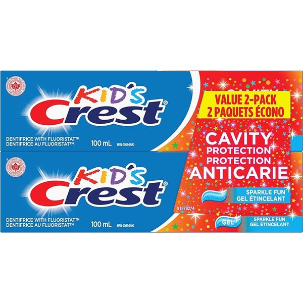 NEW 2 X 100ML KIDS CREST TOOTHPASTE