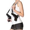 Image 1 : NEW LEG AVENUE GANGSTER DOUBLE GUN ZIPPER HOLSTER
