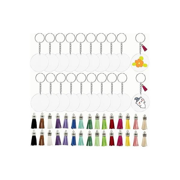 NEW 200 PIECES BLANK KEYCHAINS FOR VINYLS