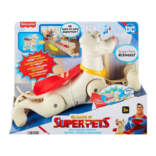 NEW FISHER-PRICE DC SUPERPETS REV & RESCUE KRYPTO