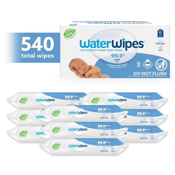 NEW 540 WATER WIPES BABY WIPES