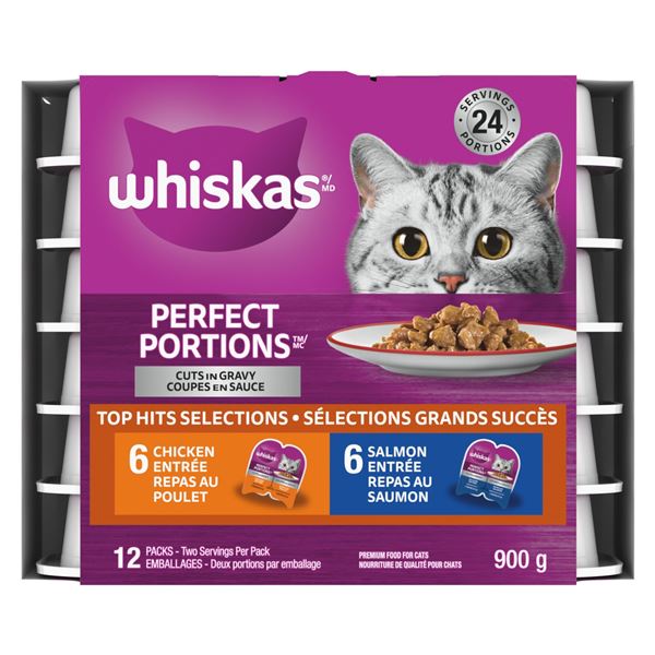 NEW 900G WHISKAS PERFECT PORTIONS