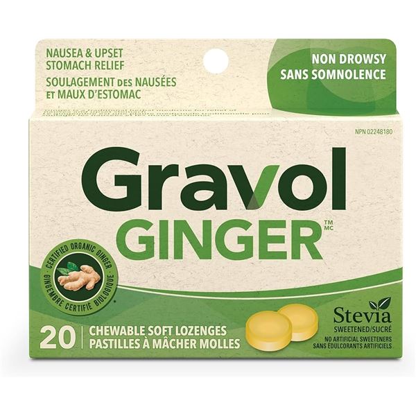 NEW 2 X 20 CHEWABLE SOFTS GRAVOL GINGER