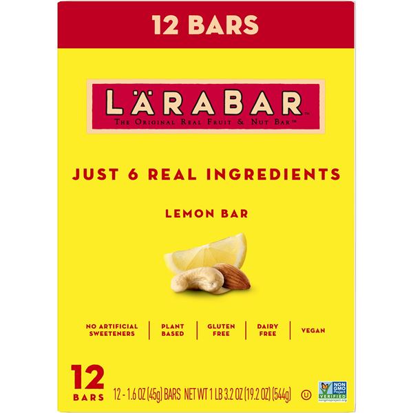 NEW 16 X 45G LARABAR LEMON BARS