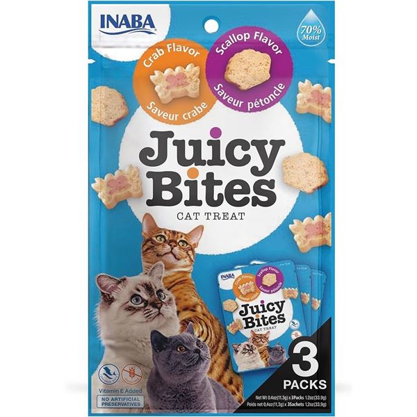 NEW 2 X 33.9G INABA JUICY BITES TREAT