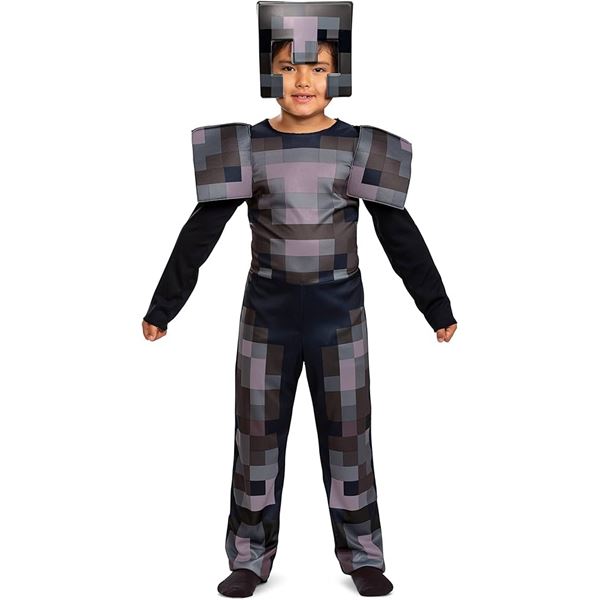 NEW MINECRAFT NETHERITE ARMOR CHILD COSTUME