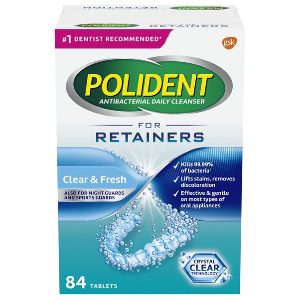 NEW 84 TABS POLIDENT DAILY CLEANSER FOR RETAINERS