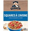 Image 1 : NEW 3 X 500G QUAKER OATMEAL SQUARES CRUNCHY CEREAL