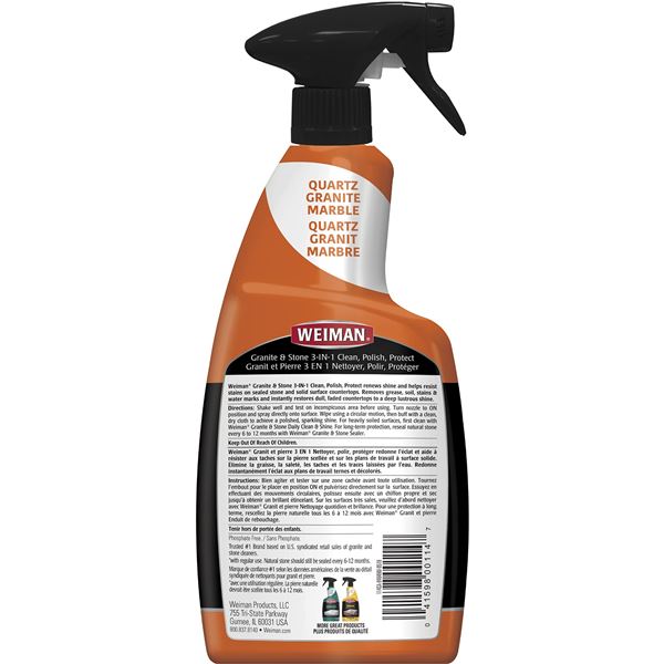 NEW 710ML WEIMAN GRANITE & STONE CLEANER