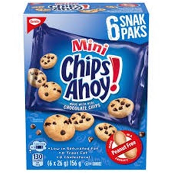 NEW 6 X 26G MINI CHIPS AHOY! SNACK PACKS
