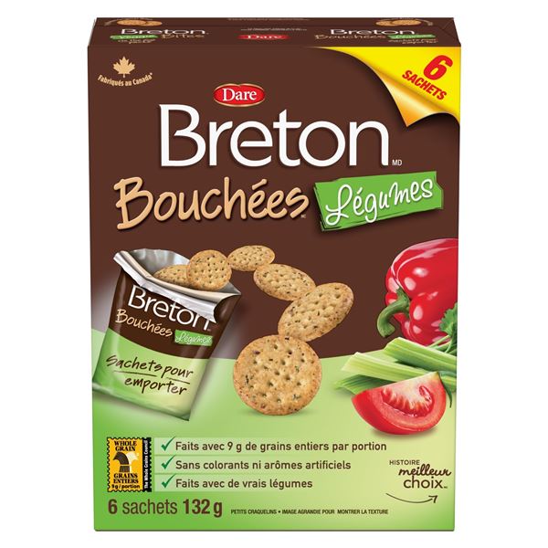 NEW 4 X 132G BRETON VEGGIE BITES