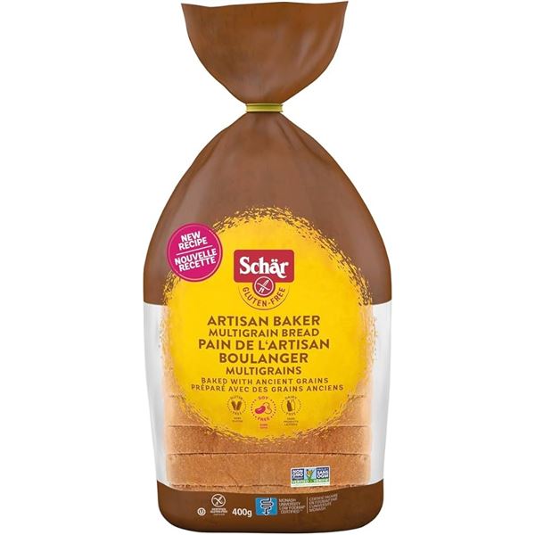 NEW BOX OF 4 X 400G SCHAR ARTISAN BAKER MULTIGRAIN