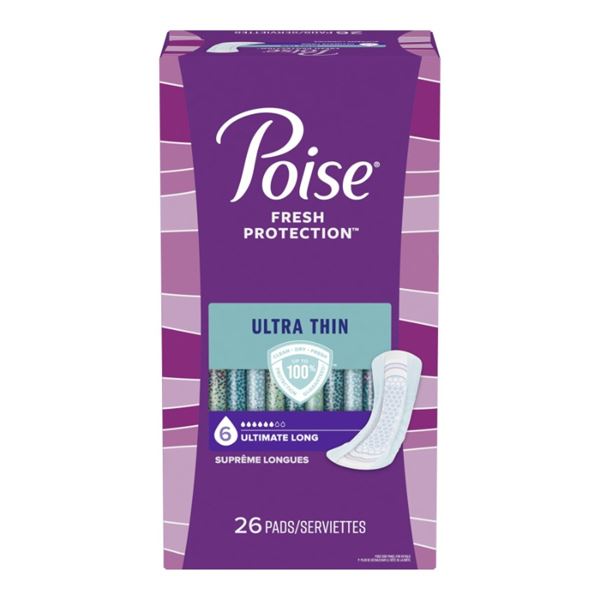 NEW REPACKED 26 PADS POISE ULTRA THIN ULTIMATE LON