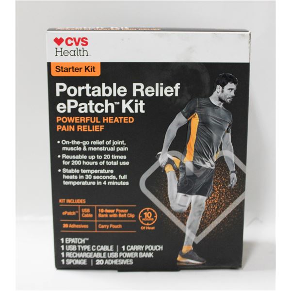 BRAND NEW CVS HEALTH PORTABLE RELIEF EPATCH KIT