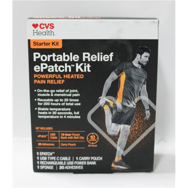 BRAND NEW CVS HEALTH PORTABLE RELIEF EPATCH KIT