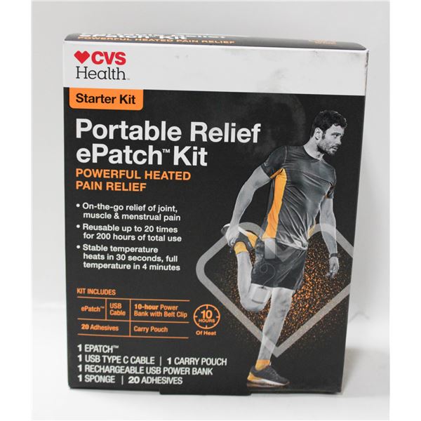BRAND NEW CVS HEALTH PORTABLE RELIEF EPATCH KIT