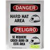 Image 1 : NEW CONSTRUCTION SAFETY SIGN -DANGER HARD HAT AREA
