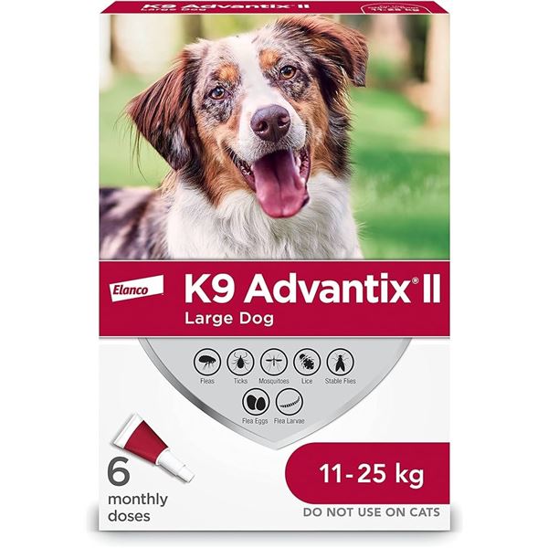 NEW ELANCO K9 ADVANTIX II LARGE DOGS