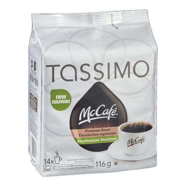 NEW 116G TASSIMO MCCAFE PREMIUM ROAST DECAF