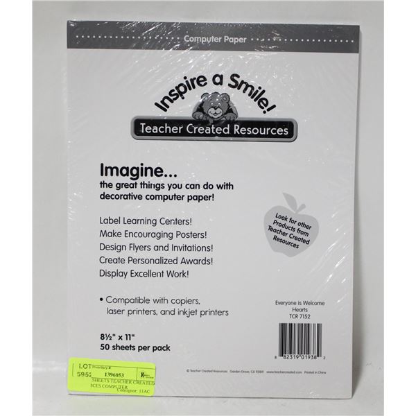 NEW 50 SHEETS TEACHER CREATED RESOURCES COMPUTER