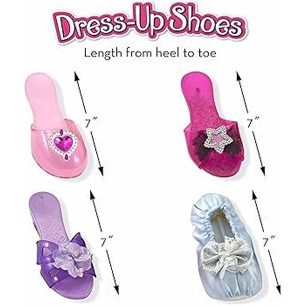 NEW MELISSA & DOUG 4 PAIRS OF DRESS UP SHOES
