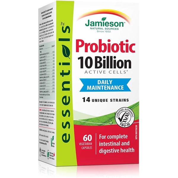 NEW 60 CAPS JAMIESON PROBIOTIC 10 BILLION