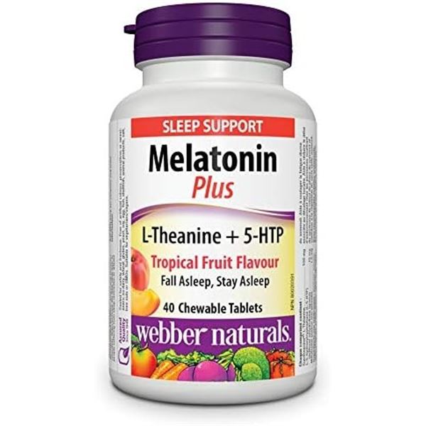 NEW 40 CHEWABLE TABLETS MELATONIN PLUS TROPICAL