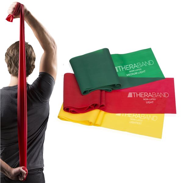 NEW THERABAND RESISTANCE BANDS LIGHT RESISTANCE