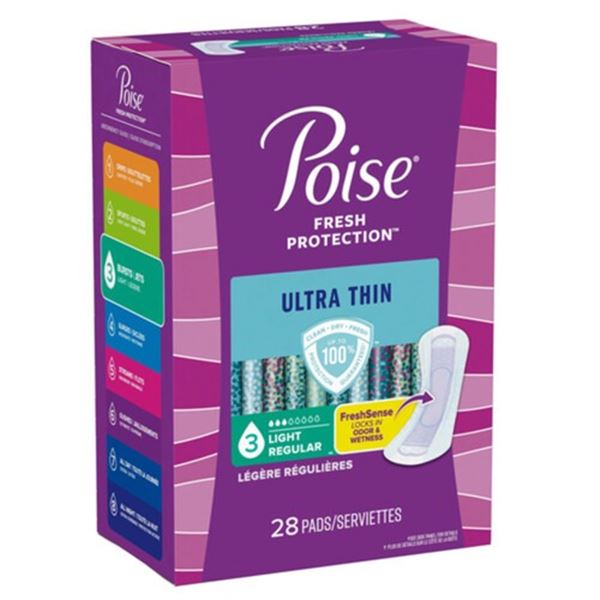 NEW 28 PADS POISE ULTRA THIN LIGHT