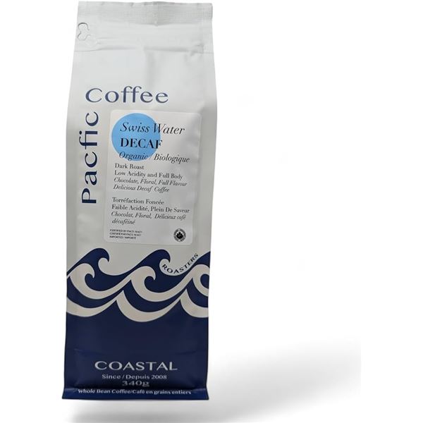NEW 340G COASTAL PACFIC COFFEE DECAF