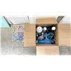 Image 2 : ASSORTED ACRYLIC PAINTS AND ACCESSORIES. 11 CANVASES FROM 12" X 12" TO 36" X 48"