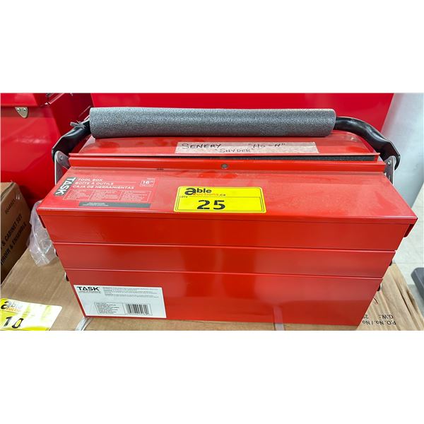 TASK METAL TOOLBOX WITH CONTENTS
