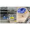 Image 1 : SHELF OF ASSORTED TAPE, DROP LEAF SUPPORT, 32-PC PRECISION MULTIDRIVE SET & MORE