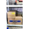 Image 1 : *NEW* BOX OF ULINE SHOE COVERS & BOX OF ULINE YELLOW RAIN SUITS