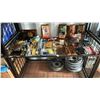 Image 1 : 2 SHELVES OF ASSORTED ITEMS INCLUDING; NEW IN PACKAGE TOOLS, FLASHLIGHTS, SAFETY VESTS  & MORE