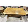 Image 2 : ANTIQUE WOOD DESK WITH 2 DRAWERS