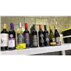 Image 3 : SHELF OF ASSORTED BOTTLES OF WINE