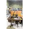 Image 1 : SINGER TREADLE SEWING MACHINE ON SINGER SEWING TABLE
