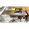 Image 2 : SINGER TREADLE SEWING MACHINE ON SINGER SEWING TABLE