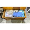 Image 2 : PLYWOOD TRUNK WITH ASSORTED CONTENTS