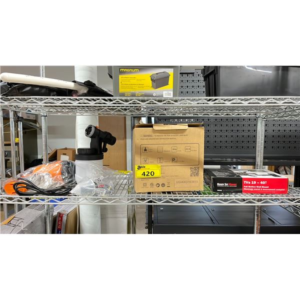 SHELF OF FULL MOTION WALL MOUNT SPRAYER & MORE