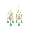Plated 18KT Yellow Gold and Sterling Silver 3.60ctw Emerald Earrings
