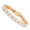 Plated 18KT Yellow Gold Diamond Bracelet