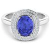 14KT White Gold 1.41ct Tanzanite and Diamond Ring