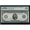 1914 $5 Philadelphia FRN PMG 45EPQ