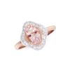 Image 2 : 14KT Rose Gold 1.14ct Morganite and Diamond Ring
