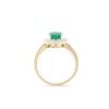 Image 4 : 14KT Yellow Gold 1.10ct Emerald and Diamond Ring