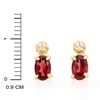Image 3 : Plated 18KT Yellow Gold and Sterling Silver 0.95ctw Garnet Earrings