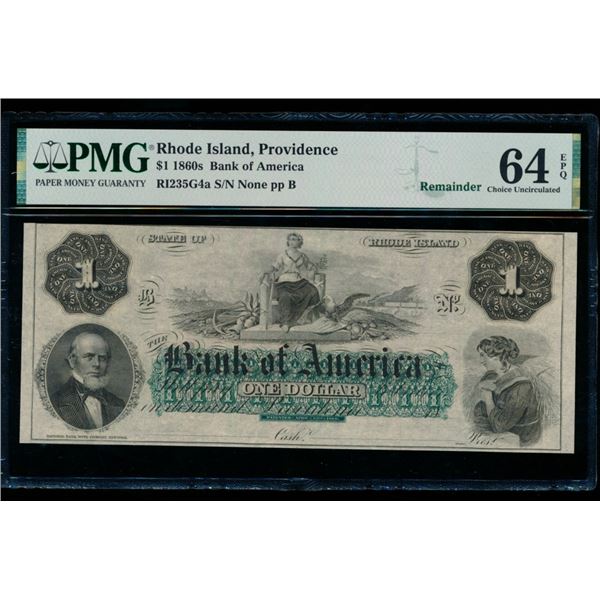 1860's $1 Providence RI Obsolete PMG 64EPQ